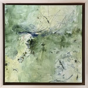 Delightful freedom 2, Acrylic on panel, 8 x 8 inches, Framed-9.5 x 9.5 inches by Juanita 