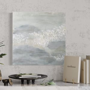 The Pond in February 3, From the Nature’s Botanics Portfolio, 2023, Acrylic on canvas, 24 x 24 inches. by Juanita 