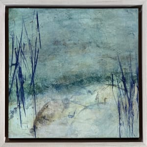 December 20, Juanita Bellavance, Merging Horizon, From the 25 Days of Minis Portfolio, 2022, Acrylic on panel, 8 x 8 inches, Framed-9.5 x 9.5 inches by Juanita 