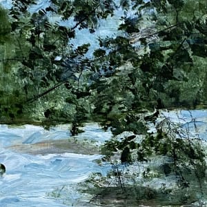 6-The Chattahoochee , 2021, Acrylic on panel, 6 x 6 inches, Unframed by Juanita