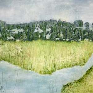 The Land 5, 2024, Acrylic on canvas, 48 x 60 inches by Juanita
