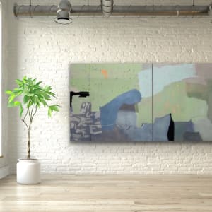 Juanita Bellavance, Inspiration, 2018, Acrylic on canvas, 48 x 96 inches, Diptych 