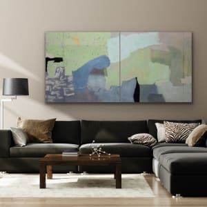 Juanita Bellavance, Inspiration, 2018, Acrylic on canvas, 48 x 96 inches, Diptych 
