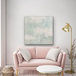 Weightless Presence, soft, serene, original artwork by Juanita 