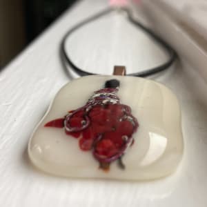 Fused glass pendant #43 by Shayna Heller 