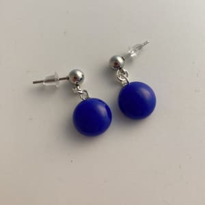 Fused Glass Earrings #108 by Shayna Heller 