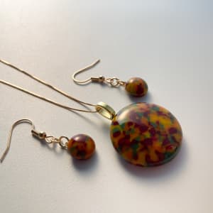 Pendant and earring set. #50 by Shayna Heller 