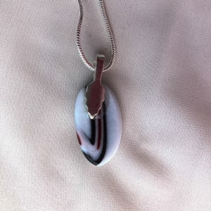 Fused glass pendant #75 by Shayna Heller 