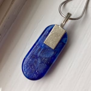 Fused glass pendant #106 by Shayna Heller 