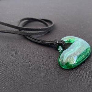 Fused glass pendant #110 by Shayna Heller 