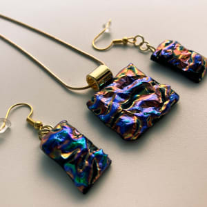 Pendant and earring set. #57 by Shayna Heller