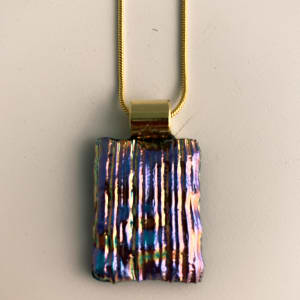 Fused glass pendant #247 by Shayna Heller