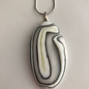 Fused glass pendant - The Maze #254 by Shayna Heller