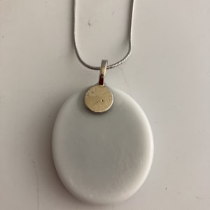 Fused glass pendant - The Halo #255 by Shayna Heller 