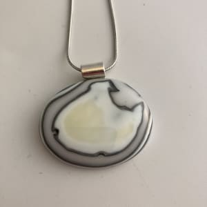 Fused glass pendant - Caught in an Eddy #256 by Shayna Heller