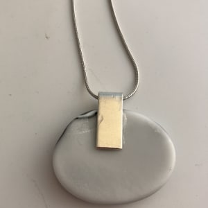 Fused glass pendant - Caught in an Eddy #256 by Shayna Heller 