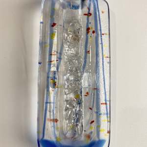 Custom - Wedding Glass Mezuzah by Shayna Heller, Image 3.