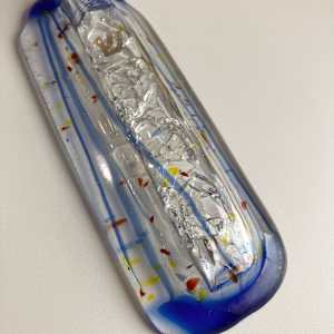 Custom - Wedding Glass Mezuzah by Shayna Heller, Image 2.