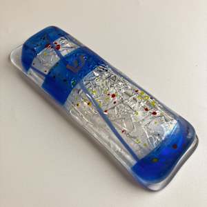 Custom - Wedding Glass Mezuzah by Shayna Heller, Image 5.
