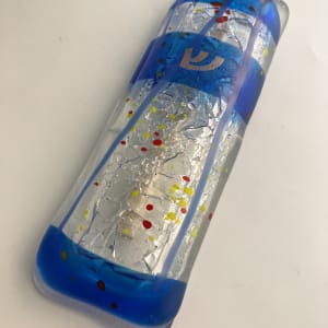 Custom - Wedding Glass Mezuzah by Shayna Heller, Image 8.