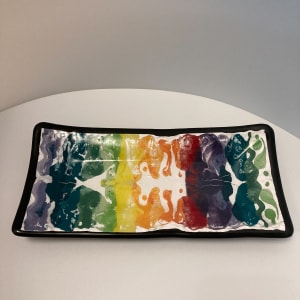 Abstract Rainbow - Hand Painted Dish 
