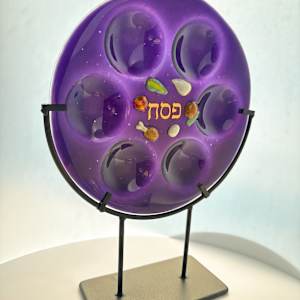 Seder Plate -  purple by Shayna Heller, Image 2.