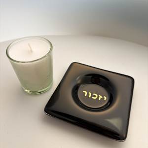 Memorial plate candle holder. #41 by Shayna Heller 