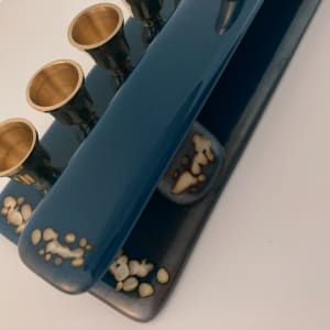 Menorah - wide cups by Shayna Heller 