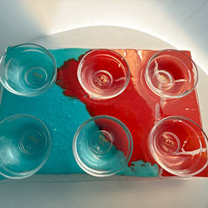 Seder Plate - Da'am by Shayna Heller 