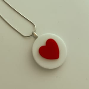 Fused glass pendant #299 by Shayna Heller, Image 1.