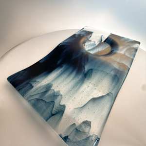 Sloped Serving Tray with 6" Dipping Bowl by Shayna Heller, Image 1.