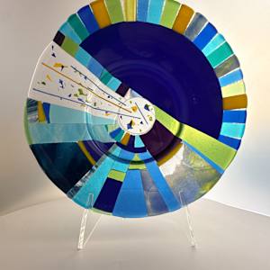 Custom - Abstract Collage in Blues by Shayna Heller, Image 3.