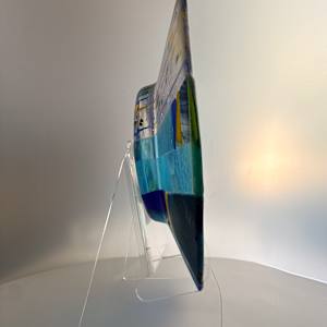 Custom - Abstract Collage in Blues by Shayna Heller, Image 4.