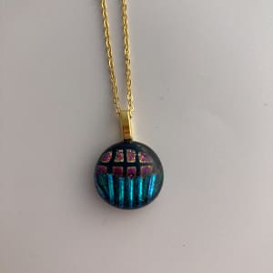 Fused glass pendant #170 by Shayna Heller 
