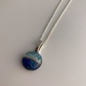 Fused glass pendant #168 by Shayna Heller 