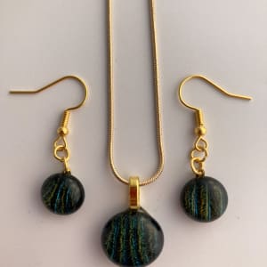 Pendant and earring set. #39 by Shayna Heller 
