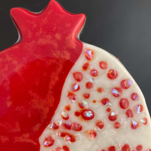 Art Glass - Pomegranate Trivet by Shayna Heller 