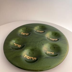 Seder Plate - Aventurine Green by Shayna Heller