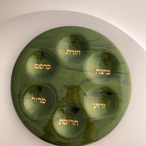 Seder Plate - Aventurine Green by Shayna Heller 