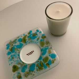 Memorial plate candle holder. #15 by Shayna Heller 