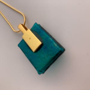 Fused glass pendant #191 by Shayna Heller 