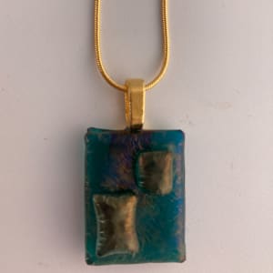 Fused glass pendant #191 by Shayna Heller 