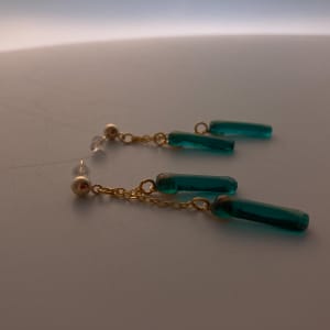 Fused Glass Earrings #104 by Shayna Heller 