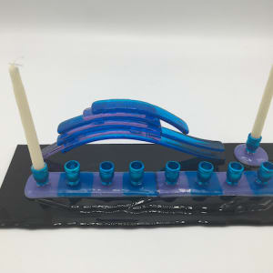 Menorah Flowing Edges with Arch by Shayna Heller