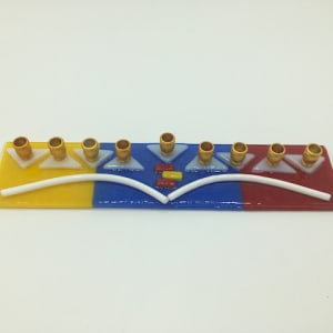 Menorah Tri-color by Shayna Heller 