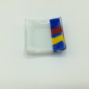 Menorah Tri-color by Shayna Heller  Image: Coordinating match dish #0355
