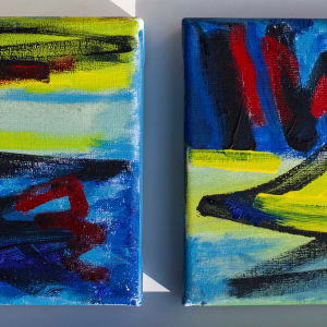 Abstracción en  Azules by Stivaletta, Mabel Rosario 