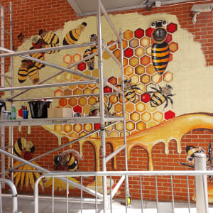 7) Bee mural by Robin Eckardt 