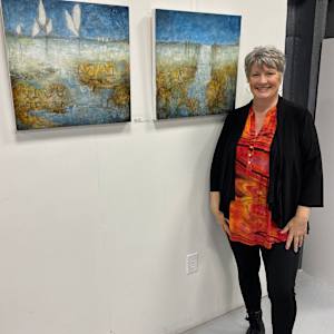 Distant Memory I & II Diptych by Melissa Brauen  Image: accepted in juried art exhibit 