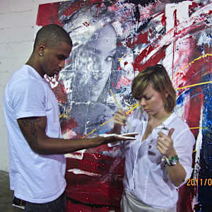 Love Faces / 96" x 96“ by Maria Lankina 